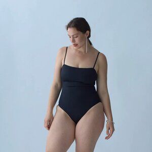 Nu Swim Black One-Piece Swimsuit (M)